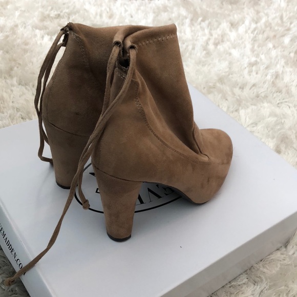 Tan Suede Ankle Booties - Picture 2 of 2